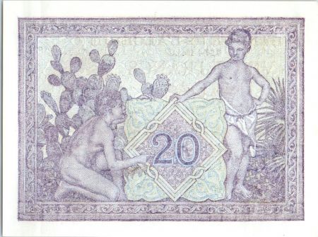 Algérie 20 Francs Jeune Femme - 1944