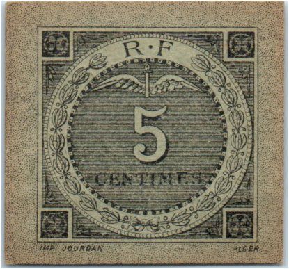 Algérie 5 Centimes -  Chambre de Commerce - Bougie Sétif - 1916