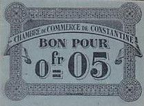 Algérie 5 Centimes - Chambre de Commerce de Constantine - 1915