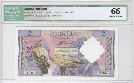 Algérie 5 Dinars 1964 -  Griffon