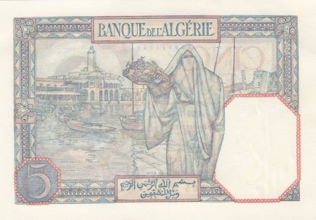 Algérie 5 Francs  Fillette - 1933 - P.77a - P.Neuf