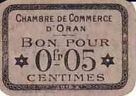 Algérie 50 Centimes - Chambre de Commerce d\'Oran - 1916