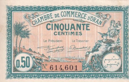 Algérie 50 Centimes - Chambre de commerce d\'Oran - 1921 - P.141.25