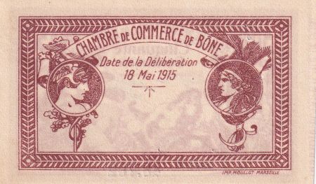 Algérie 50 Centimes - Chambre de commerce de Bône - 1915 - Série E - P.138.1var