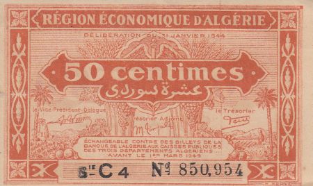 Algérie 50 Centimes - Figuier  - 1944 - Séries variées
