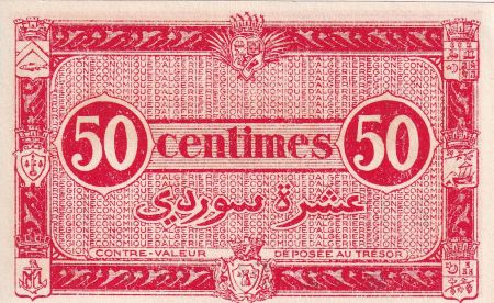 Algérie 50 Centimes - Région économique - 31-01-1944 - Série I - P.100