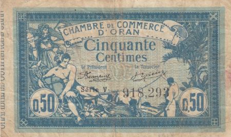 Algérie 50 Centimes Oran - 1918