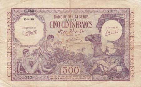Algérie 500 Francs Garçons, chamelier - 15-09-1944 Série E.362