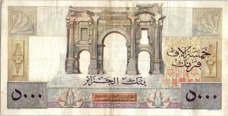 Algérie 5000 Francs Apollon - Arc de Triomphe de Trajan - 1946
