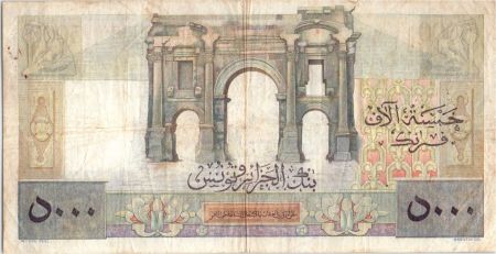 Algérie 5000 Francs Apollon - Arc de Triomphe de Trajan - 1955