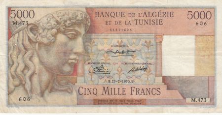 Algérie 5000 Francs Apollon - Arc de Triomphe de Trajan - 23-02-1950 -  Série M.473
