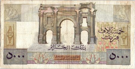 Algérie 5000 Francs Apollon - Arc de Triomphe de Trajan - D.160 - 1947 2eme ex