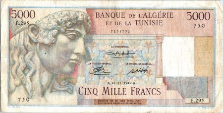 Algérie 5000 Francs Apollon - Arc de Triomphe de Trajan - E.295 - 1949