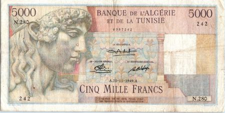 Algérie 5000 Francs Apollon - Arc de Triomphe de Trajan - N.280 - 1949