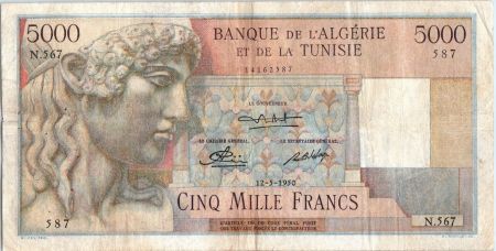 Algérie 5000 Francs Apollon - Arc de Triomphe de Trajan - N.567 - 1950