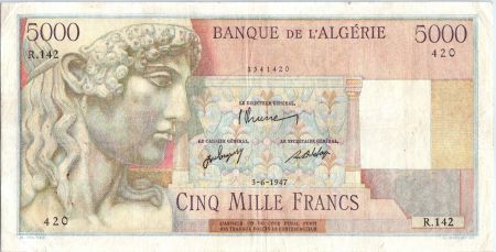 Algérie 5000 Francs Apollon - Arc de Triomphe de Trajan - R.142 - 1947