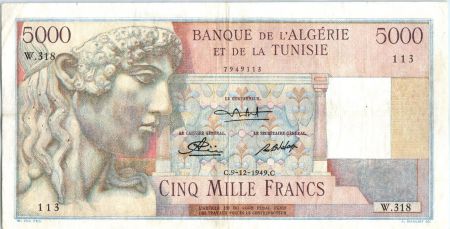 Algérie 5000 Francs Apollon - Arc de Triomphe de Trajan - W.318 - 1949