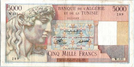 Algérie 5000 Francs Apollon - Arc de Triomphe de Trajan - W.331 - 1949