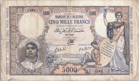 Algérie 5000 Francs Justice - 1942