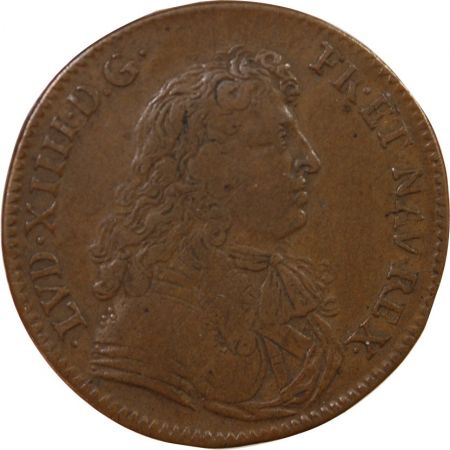ALIENATION DES DOMAINES  LOUIS XIV - JETON CUIVRE 1677