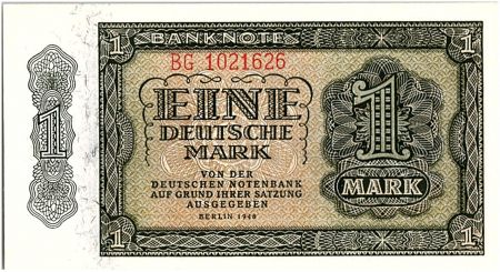 Allemagne (RDA) 1 Mark Vert et vert clair - 1948