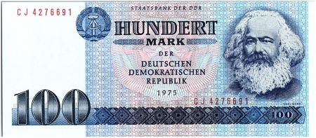 Allemagne (RDA) 100 Mark Karl Marx - 1975