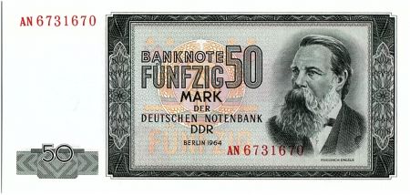 Allemagne (RDA) 50 Mark Friedrich Engels - 1964