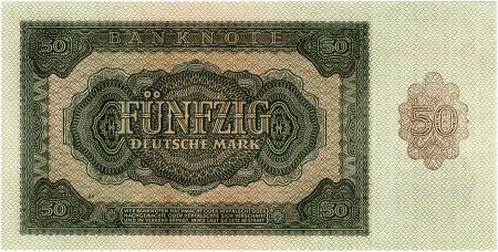 Allemagne (RDA) 50 Mark Vert et vert clair - 1948
