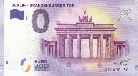 Allemagne (RFA) 0 Euro 2018 - Porte de Brandebourg, Berlin - Billet touristique