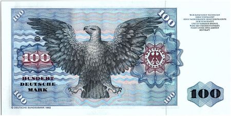 Allemagne (RFA) 100 Deutsche Mark, Sebastien Munster - Aigle - 1980