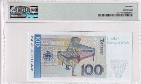 Allemagne (RFA) 100 Mark - Clara Schumann - Piano - 1989 - PMG 64 - P.41a