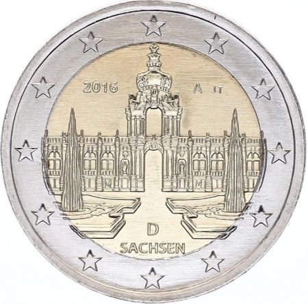 Allemagne (RFA) 2 Euro Saxe, Palais Zwinger - 2016 A Berlin