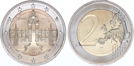 Allemagne (RFA) 2 Euro Saxe, Palais Zwinger - 2016 D Munich