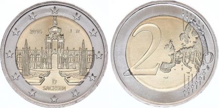 Allemagne (RFA) 2 Euro Saxe, Palais Zwinger - 2016 J Hambourg
