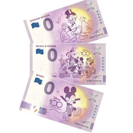 Allemagne 0 EURO SOUVENIR - Lot 100 ans Disney, Mickey, Picsou et leurs amis 2023