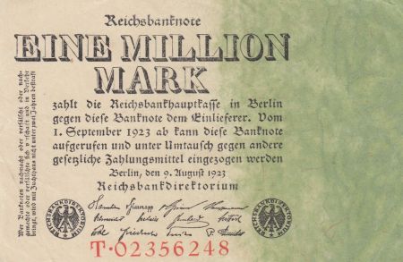 Allemagne 1 000 000 Mark 1923 - T.02356248