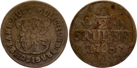 Allemagne 1/2 Stuber, Carl Theodor -Duché de Juliers-Berg - 1785 PR