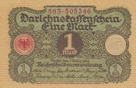 Allemagne 1 Mark - 1920 - P.58 - Neuf