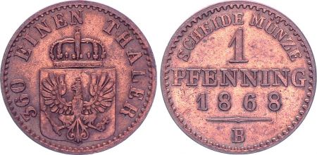 Allemagne 1 Pfennig,  Armoiries - 1868 B