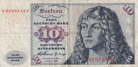 Allemagne 10 Mark - Jeune homme - 1980 - TB - P.31c