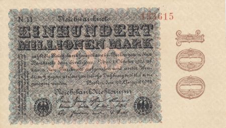 Allemagne 100 000 000 Mark 1923 Série N.11