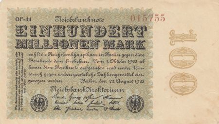 Allemagne 100 000 000 Mark 1923 Série OF-44