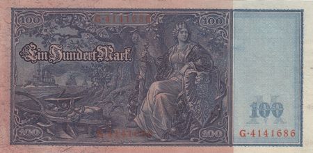 Allemagne 100 Mark Mercure et Cérès, numérotation rouge - 1910 - P.42 - p.NEUF