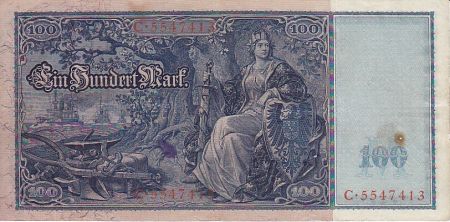 Allemagne 100 Mark Mercure et Cérès, numérotation rouge - 1910