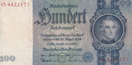 Allemagne 100 Reichsmark - Justus Von Liebig - 1935 - Série O - P.183a