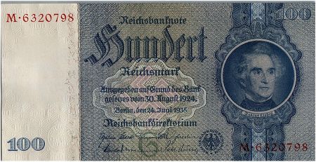 Allemagne 100 Reichsmark 1933 - Séries G - NEUF