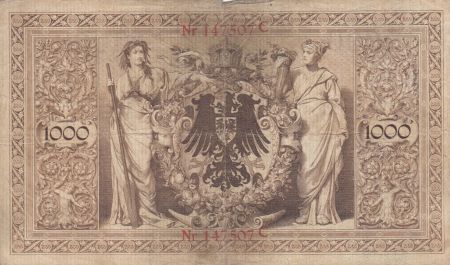 Allemagne 1000 Mark numérotation rouge - 1903 - 6 chiffres - TB+ - P.23
