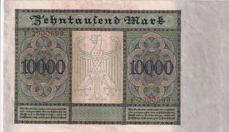 Allemagne 10000 Mark - Portrait homme par Durer - 1922 - Série K lettre F