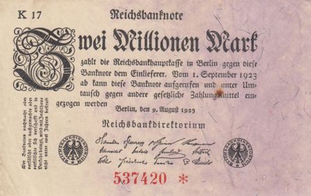 Allemagne 2 000 000 Mark 1923 - 537420