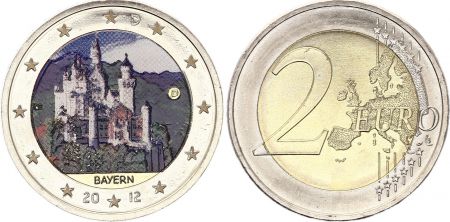 Allemagne 2 Euros - Bavière - Colorisée - D (Munich) - 2012